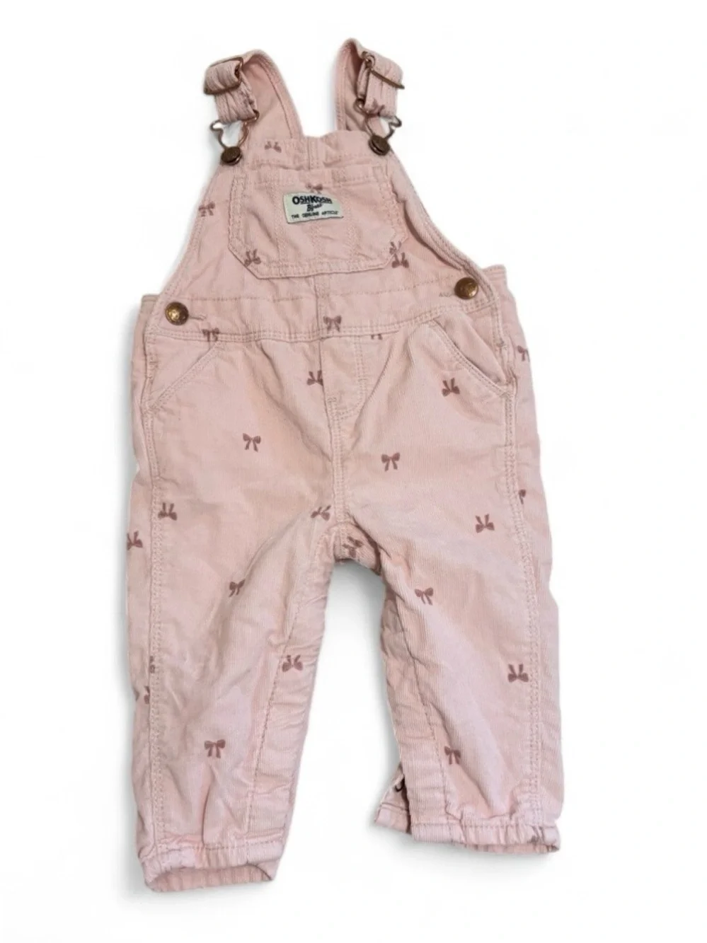 OshKosh B'gosh Pink Bow Print Overalls for baby
